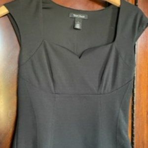 WHBM Black Cap Sleeve Shell, Size 4